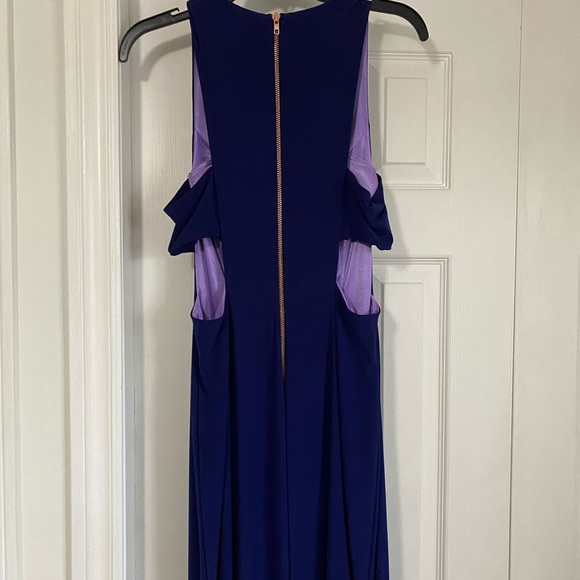 LAURA Prom Gown Navy Blue Good Zipper on Back cutout sides size 10 - Picture 7 of 7